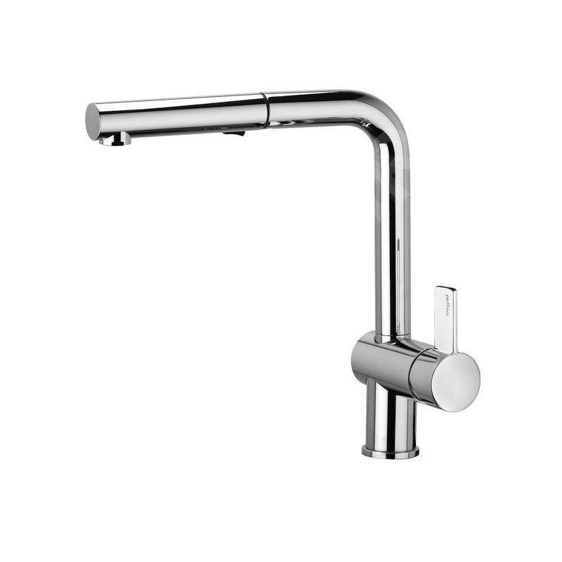 Paffoni Rock - Mitigeur d’évier avec douchette extractible, chrome RO285CR