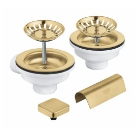 Grohe Accessoires - Kit de vidage pour évier double, Cool Sunrise brossé 40999GN0