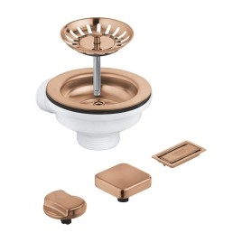 Grohe Garnitures de vidage - Kit de vidage d'évier, Warm Sunset brossé 40996DL0