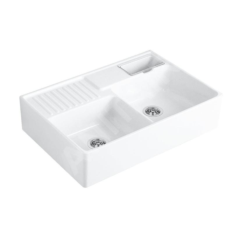 Villeroy & Boch Éviers - Évier en céramique 895x630 mm avec vidage, CeramicPlus, blanc alpin 632392R1