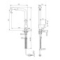 Ideal Standard Ceralook - Robinetterie d’évier avec douchette extractible, acier allié BC178GN