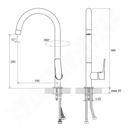 Ravak Classic - Mitigeur d'évier CL 016.00, chrome X070085