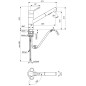 Ideal Standard Ceralook - Robinetterie d’évier avec douchette extractible, BlueStart, acier allié BC297GN