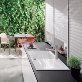 Villeroy & Boch Architectura - Évier en céramique 1000x510 mm avec vidage, CeramicPlus, blanc alpin 336002R1