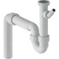 Geberit Accessoires - Siphon en tube pour éviers, avec raccord de tuyau, sortie verticale, d 50 mm 152.550.11.1