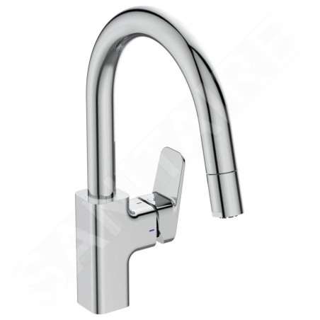 Ideal Standard CeraPlan - Mitigeur d'évier avec bec extractible, chrome BD337AA
