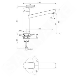 Ideal Standard CeraPlan - Mitigeur d'évier, chrome BD311AA