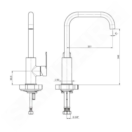 Jika Pure - Mitigeur d’évier, chrome H3514210042601