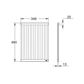 Grohe Accessoires - Grille d'égouttage 49x35 cm, Hard Graphite brossé 40854AL0