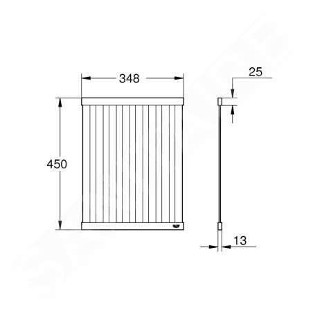 Grohe Accessoires - Grille d'égouttage 45x35 cm, Hard Graphite brossé 40856AL0