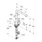 Kludi L-ine S - Mitigeur d'évier avec bec extractible, noir mat/chrome 408518775WR5