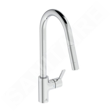 Ideal Standard Gusto - Mitigeur d'évier avec douchette extractible, chrome BD416AA
