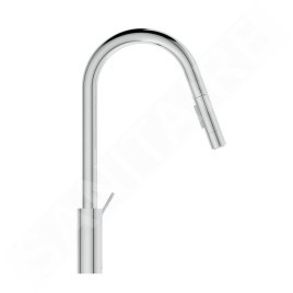 Ideal Standard Gusto - Mitigeur d'évier avec douchette extractible, chrome BD416AA