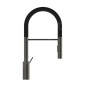 Ideal Standard Gusto - Mitigeur d'évier avec bras flexible et douchette, gris magnétique/noir BD417A5