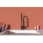 Ideal Standard Gusto - Mitigeur d'évier avec bras flexible et douchette, gris magnétique/noir BD417A5