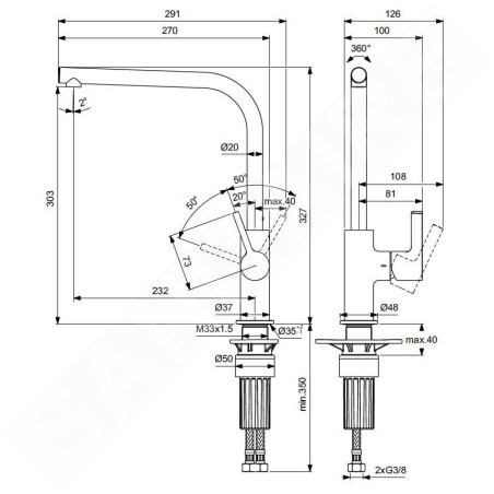Ideal Standard Gusto - Mitigeur d’évier, chrome BD418AA