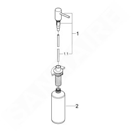 Grohe Cosmopolitan - Distributeur de savon, 500 ml, Warm Sunset brossé 40535DL0