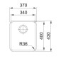 Franke Aton - Évier ANX 110-34, 370x430 mm, inox 122.0204.647 Franke Aton - Évier ANX 110-34, 370x430 mm, inox 122.0204.647