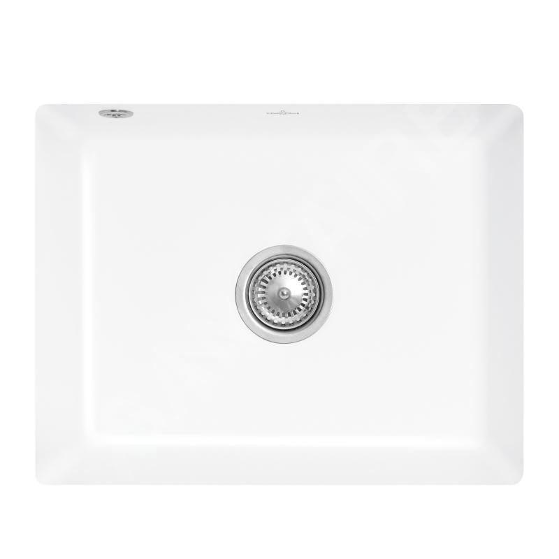 Villeroy & Boch Subway 60 - Évier en céramique 55x44 cm, CeramicPlus, Stone White 331001RW