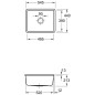 Villeroy & Boch Subway - Évier en céramique 545x440 mm avec vidage, CeramicPlus, blanc alpin 331001R1