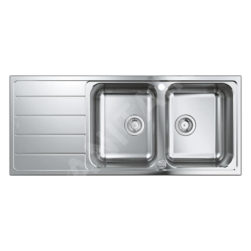 Grohe Éviers - Évier K500 avec garniture de vidage automatique, 1160x500 mm, inox brossé 31588SD1