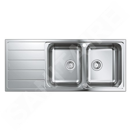 Grohe Éviers - Évier K500 avec garniture de vidage automatique, 1160x500 mm, inox brossé 31588SD1