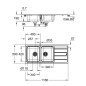 Grohe Éviers - Évier K500 avec garniture de vidage automatique, 1160x500 mm, inox brossé 31588SD1