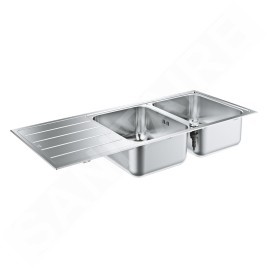 Grohe Éviers - Évier K500 avec garniture de vidage automatique, 1160x500 mm, inox brossé 31588SD1