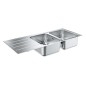 Grohe Éviers - Évier K500 avec garniture de vidage automatique, 1160x500 mm, inox brossé 31588SD1