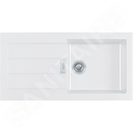 Franke Sirius 2.0 - Évier en Tectonique S2D 611-100, 1000x500 mm, blanc 143.0613.639