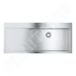 Grohe Éviers - Évier K1000 avec garniture de vidage automatique, 1160x520 mm, inox brossé 31582SD1