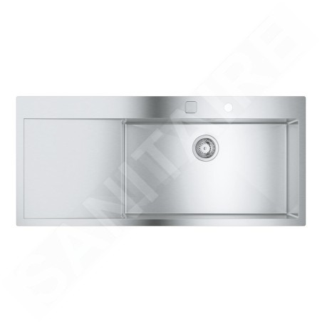 Grohe Éviers - Évier K1000 avec garniture de vidage automatique, 1160x520 mm, inox brossé 31582SD1