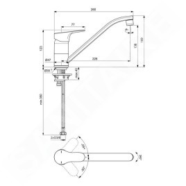 Ideal Standard Cerabase - Mitigeur d’évier, chrome BD431AA