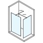 Polysan Modular Shower - Support à MS perpendiculaire, 1200 mm, chrome MSBR1