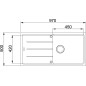 Franke Basis - Évier en fragranit BFG 611, 97x50 cm, sahara 114.0285.308 Franke Basis - Évier en fragranit BFG 611, 97x50 cm, sahara 114.0285.308