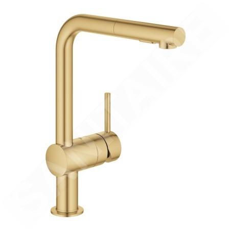 Grohe Minta - Mitigeur d'évier avec douchette extractible, Cool Sunrise brossé 30274GN0