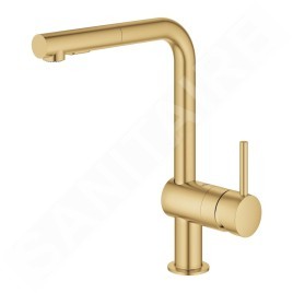 Grohe Minta - Mitigeur d'évier avec douchette extractible, Cool Sunrise brossé 30274GN0