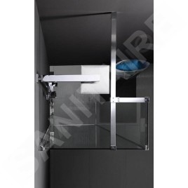 Polysan Modular Shower - Support à MS perpendiculaire, 1200 mm, chrome MSBR1