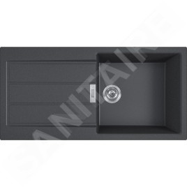 Franke Colonnes - Ensemble T78, évier en Tectonite S2D 611-100 et robinetterie FP 9000.099, noir/graphite 143.0616.934