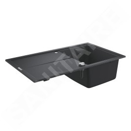 Grohe Éviers - Évier composite K400 avec garniture de vidage automatique, 860x500 mm, noir granite 31640AP0