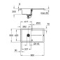 Grohe Éviers - Évier composite K400 avec garniture de vidage automatique, 860x500 mm, noir granite 31640AP0