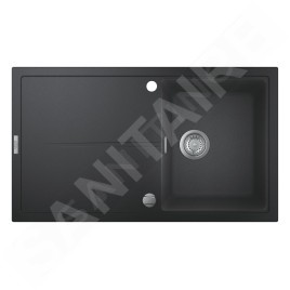 Grohe Éviers - Évier composite K400 avec garniture de vidage automatique, 860x500 mm, noir granite 31640AP0