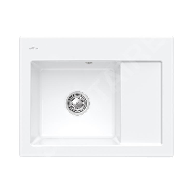 Villeroy & Boch Subway 45 - Évier en céramique 65x51 cm, CeramicPlus, blanc alpin 331201R1