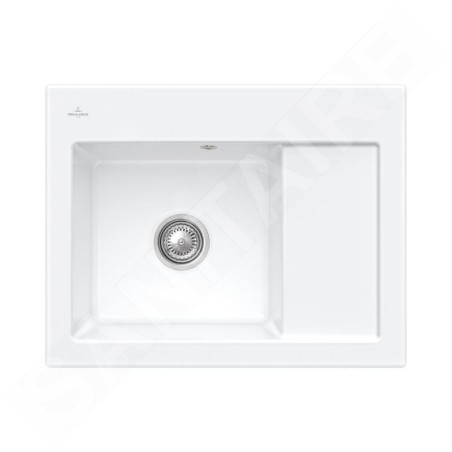 Villeroy & Boch Subway 45 - Évier en céramique 65x51 cm, CeramicPlus, blanc alpin 331201R1