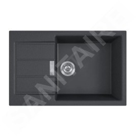 Franke Colonnes - Set de cuisine T116Č, évier en tectonite S2D 611-78 XL et robinet FP 3230.031, noir/chrome 143.0687.353