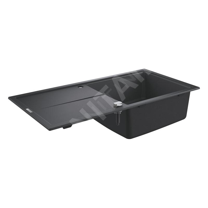 Grohe Éviers - Évier composite K400 avec garniture de vidage automatique, 1000x500 mm, noir granite 31641AP0