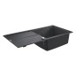 Grohe Éviers - Évier composite K400 avec garniture de vidage automatique, 1000x500 mm, noir granite 31641AP0