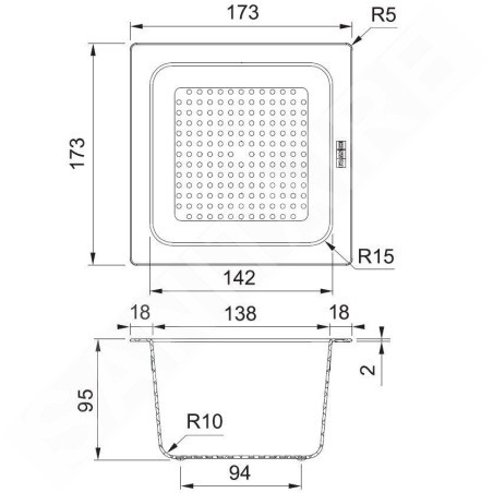 Franke Accessoires - ALL-IN Petit panier égouttoir, gris 133.0655.223