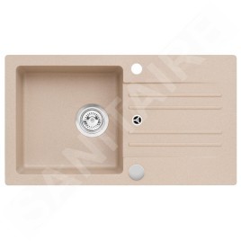 Alveus Sets - Ensemble d'évier en granit Cortina 140 et robinetterie Tonia, beige SETA733