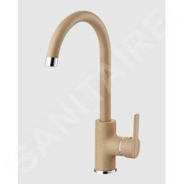 Alveus Sets - Ensemble d'évier en granit Cortina 140 et robinetterie Tonia, beige SETA733
